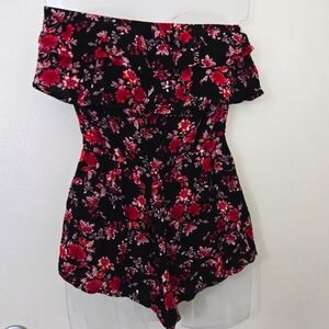 *3/$20 Floral Off the Shoulder Romper Short